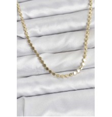 316L Çelik Zincir Gold Renk Ezme Zincir Model  45 cm Kadın Kolye