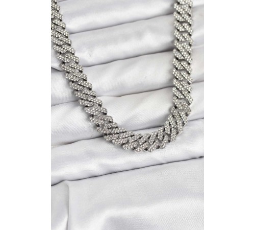 Pirinç Cuba Chain Gurmet Model Kolye