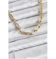 Pirinç Gold Renk Tifani Model Kadın Kolye