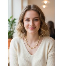 Yıldız Model Pirinç Gold Renk Kadın Kolye