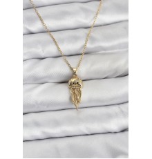 316L Çelik Zincir Gold Renk Deniz Anası Model Zirkon Taşlı Kadın Kolye