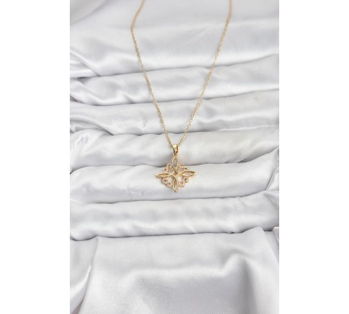 316L Çelik Zincir Gold Renk Sonsuzluk Model Zirkon Taşlı Kadın Kolye