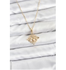 316L Çelik Zincir Gold Renk Sonsuzluk Model Zirkon Taşlı Kadın Kolye