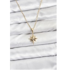 316L Çelik Zincir Gold Renk Kutup Yıldızı Model Kadın Kolye
