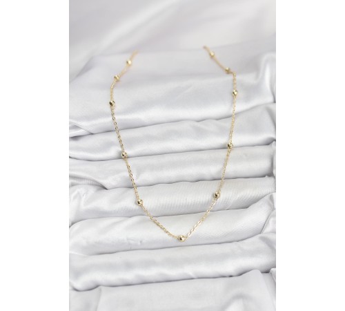 CM Gold Renk Top Zincirli Kadın Kolye