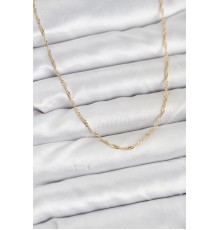 CM 14K Gold Renk Pirinç Ezme Burgu Model Kadın Kolye