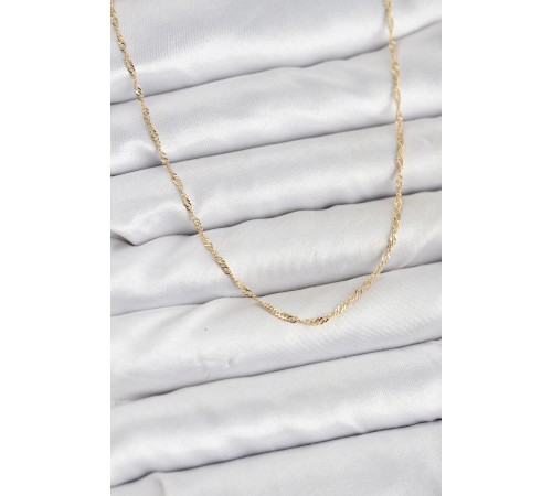 CM 14K Gold Renk Pirinç Ezme Burgu Model Kadın Kolye