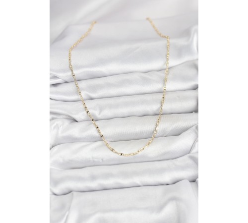 CM 14K Gold Renk Pirinç Gemi Zinciri Model Kadın Kolye