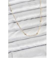 CM 14K Gold Renk Minik Top Zincirli Kadın Kolye