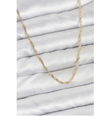 CM 14K Gold Renk Yassı Burgulu Model Kadın Kolye