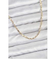 CM 14K Gold Renk Lazerli Zincir Model Kadın Kolye