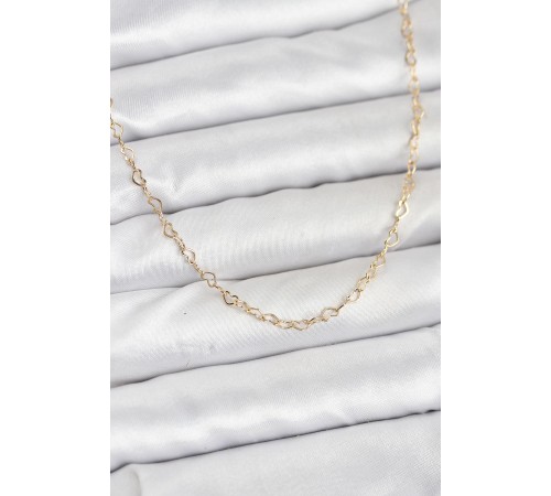 CM 14K Gold Renk Kalp Zincirli Kadın Kolye