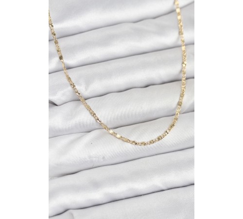 CM 14K Gold Renk Lazer İnce Zincirli Kadın Kolye