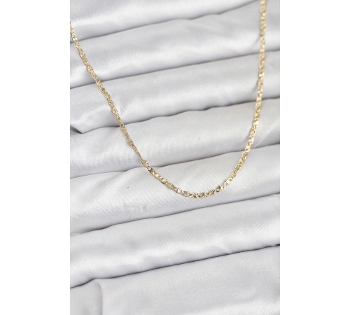 CM 14K Gold Renk Pirinç Lazer Model 60 cm Kadın Kolye