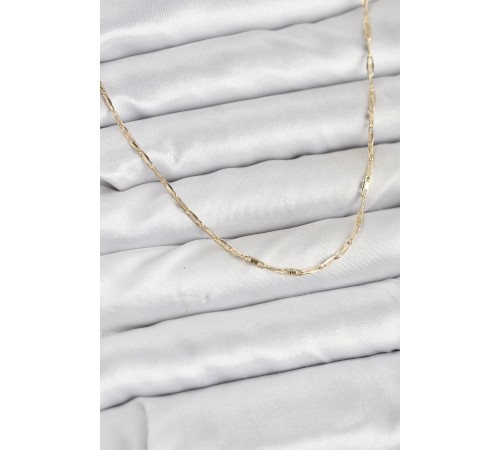 CM 14K Gold Renk Pirinç Ataç Zincir 60 cm Kadın Kolye