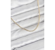CM 14K Gold Renk Top Zincirli Model 60 cm Kadın Kolye