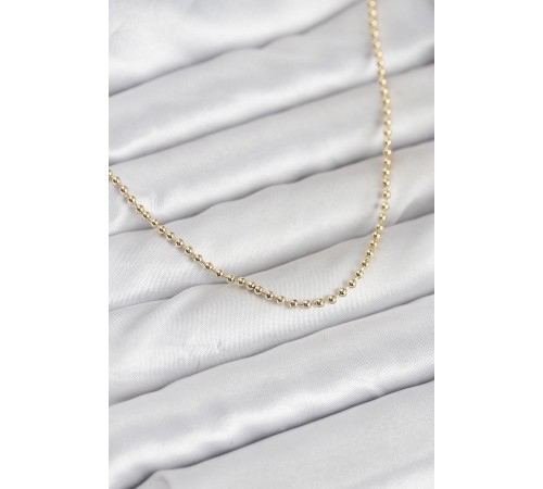 CM 14K Gold Renk Top Zincirli Model 60 cm Kadın Kolye