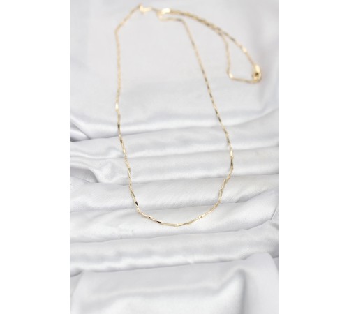 CM 14K Gold Renk Çubuk Kesme Zincir Model 60 cm Kadın Kolye