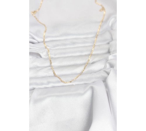 CM 14K Gold Renk Yassı Zincir Model 60 cm Kadın Kolye