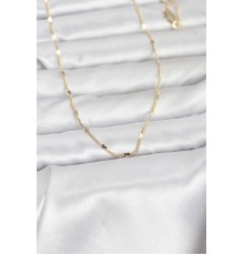 CM 14K Gold Renk Ezme Kalp Detaylı 60 cm Zincir Kadın Kolye