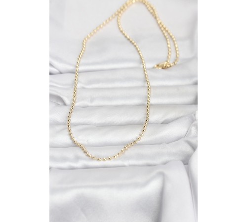 CM 14K Gold Renk Top Zincirli Model 60 cm Kadın Kolye