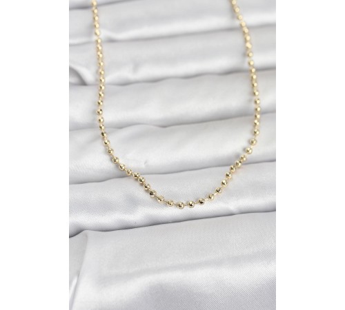 CM 14K Gold Renk Top Zincirli Model 60 cm Kadın Kolye