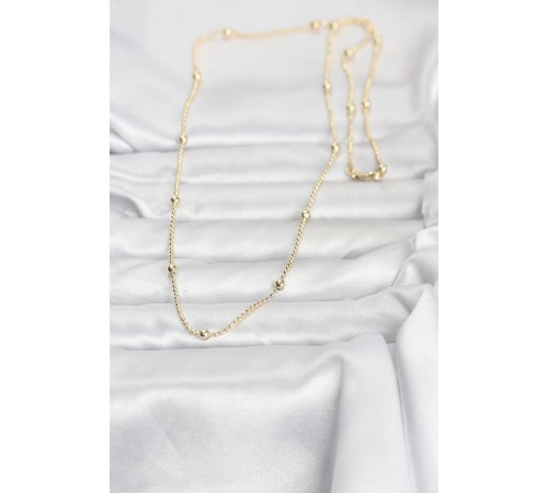 CM 14K Gold Renk Top Zincir 60 cm Kadın Kolye