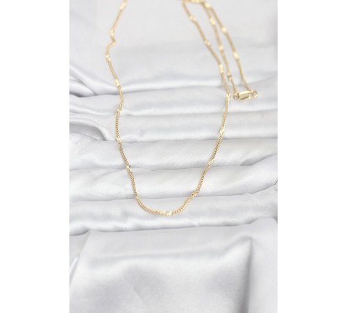 CM 14K Gold Renk Lazer Puntalı Model 60 cm Kadın Kolye