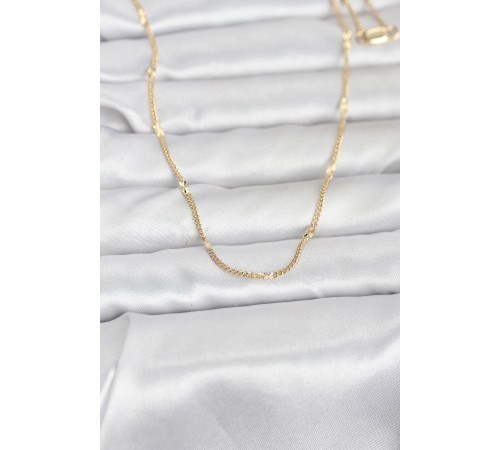 CM 14K Gold Renk Lazer Puntalı Model 60 cm Kadın Kolye