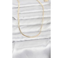 CM 14K Gold Renk Yassı Zincir Model 60 cm Kadın Kolye