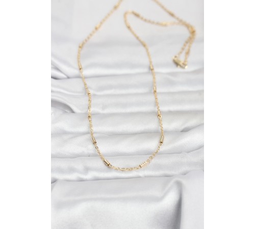 CM 14K Gold Renk Bar Zincir Model 60 cm Kadın Kolye