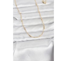 CM 14K Gold Renk Bar Zincir Model 60 cm Kadın Kolye