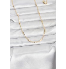 CM 14K Gold Renk Bar Zincir Model 60 cm Kadın Kolye
