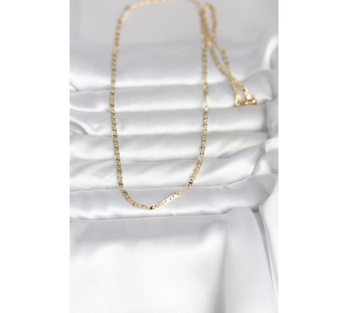 CM 14K Gold Renk Yassı Zincir Model 60 cm Kadın Kolye