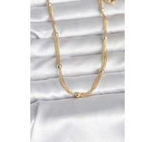 CM 14K Gold Renk Topçuk Model 60 cm Kadın Kolye