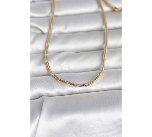 CM 14K Gold Renk Yılan Zincir Model 60 cm Kadın Kolye