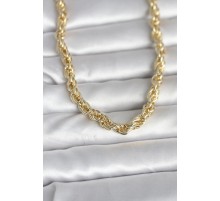 CM 14K Gold Renk Kalın Burgu Zincirli Model 60 cm Kadın Kolye