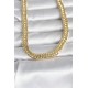 CM 14K Gold Renk Kalın Zincir Model 60 cm Kadın Kolye
