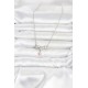 316L Çelik Zincir Gümüş Renk Yıldız Model Kadın Kolye