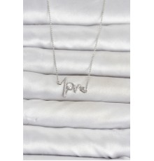 Pirinç Gümüş Renk Kalp Ritmi Model Kadın Kolye