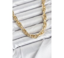 CM Kalın Burgu Model Gold Renk 60 cm Kadın Kolye
