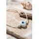 Handmade Bohem Beyaz Nazar Kolye