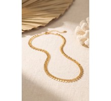 Gold Renk Pul Model 60 cm Kadın Kolye