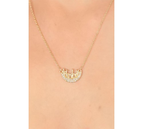 Zirkon Taşlı Bayan Kolye