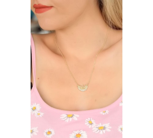 Zirkon Taşlı Bayan Kolye