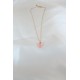 Gold Kaplama Pembe Sedefli Kelebek Kolye