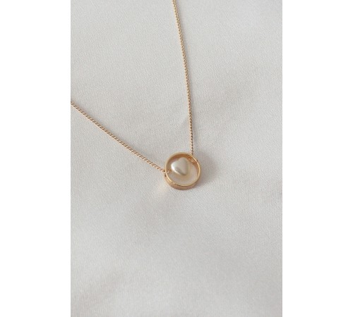 Gold Renk Minimal Kalp Figür Kadın Kolye