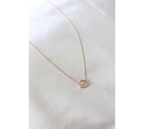 Gold Renk Minimal Kalp Figür Kadın Kolye