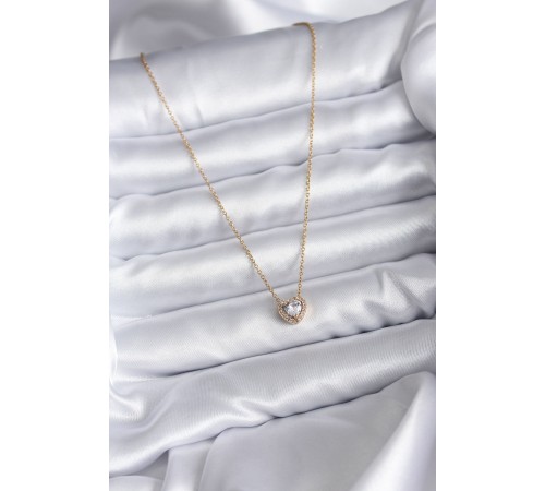 316L Çelik Zincir Gold Renk Charm Kadın Kolye