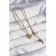 316L Çelik Gold Renk Kalp Model Love Kolye